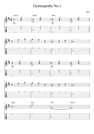 Gymnopodie No.1 (arr. Stewart Maclennan)