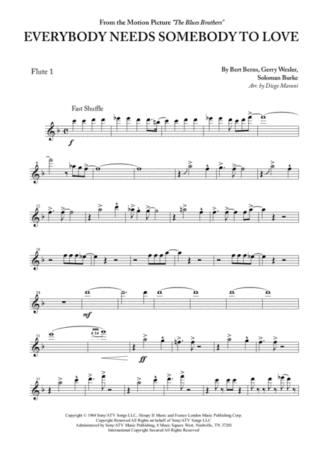 Everybody Needs Somebody To Love (arr. Diego Marani)