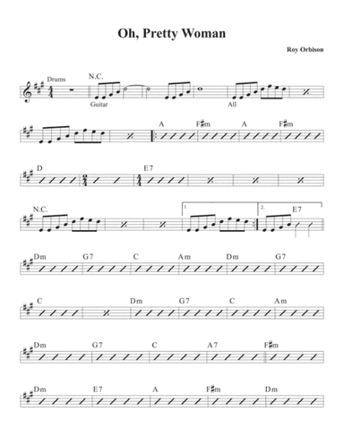 Oh, Pretty Woman (arr. David M Fagnant)