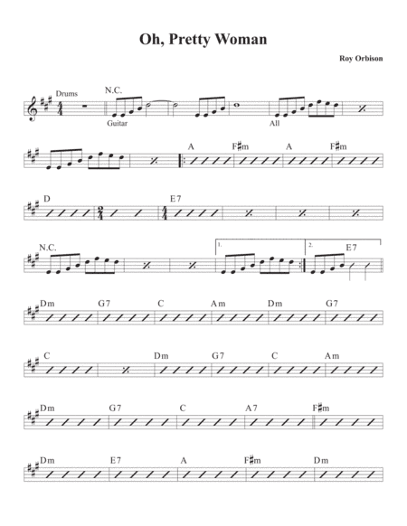 Oh, Pretty Woman (arr. David M Fagnant)