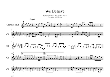 We Believe (arr. Josiel Oliveira)