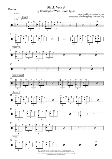 Black Velvet (arr. Joeri de Graaf)