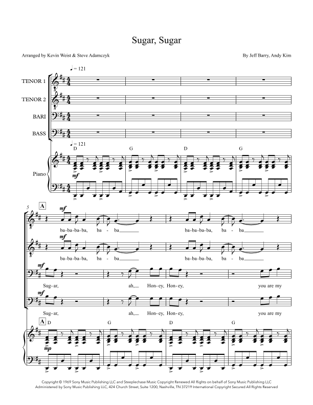 Sugar, Sugar (arr. Kite & String Music)