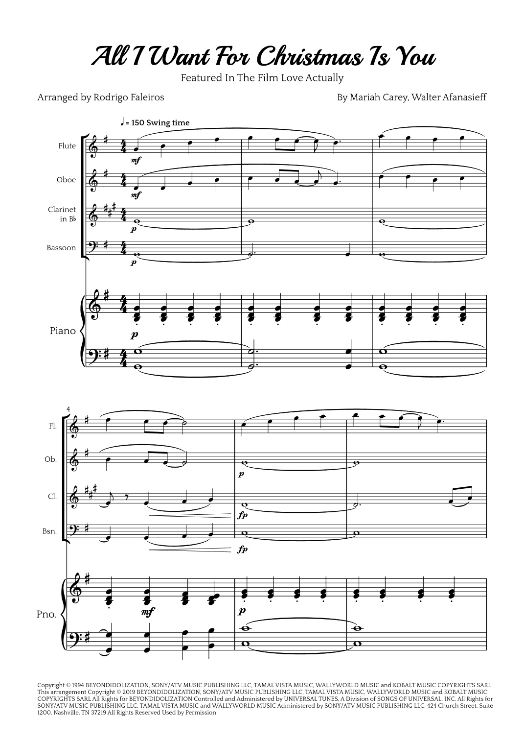 All I Want For Christmas Is You (arr. Rodrigo Faleiros)