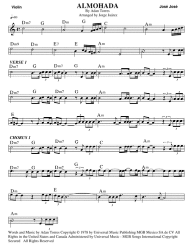Almohada (arr. Jorge Juárez)