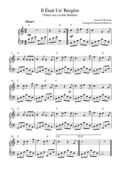 Il Était Un' Bergère (There was a Little Maiden) (arr. Kaiserin Rebecca)