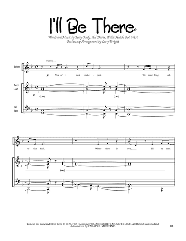 I'll Be There (arr. Larry Wright)