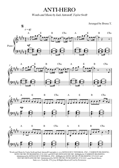 Anti-hero (arr. Bruna T.)