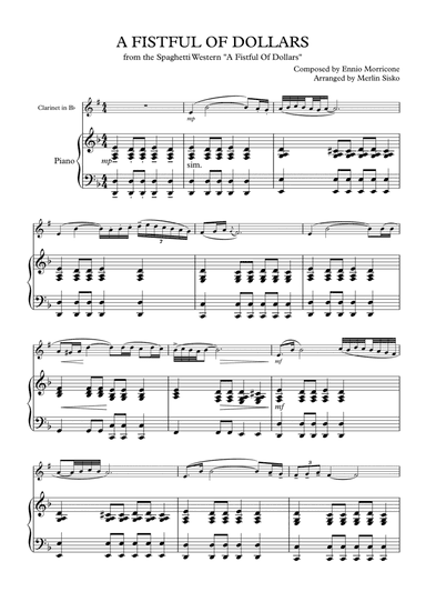 A Fistful Of Dollars (arr. Merlin Sisko)