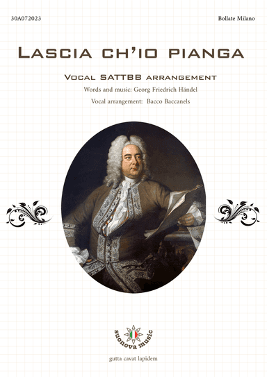 Lascia ch'io pianga for SATB (SATTBB) (arr. Bacco Baccanels)