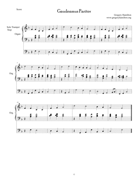 Gaudeamus Pariter - Come ye Faithful Raise the Strain