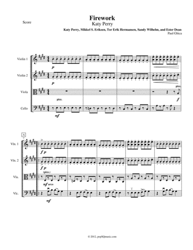 Firework (arr. pop4strings.com)