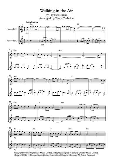 Walking In The Air (arr. Terry Cathrine)