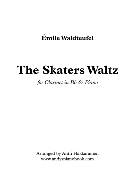 The Skaters Waltz - Clarinet & Piano (arr. Antti Hakkarainen)
