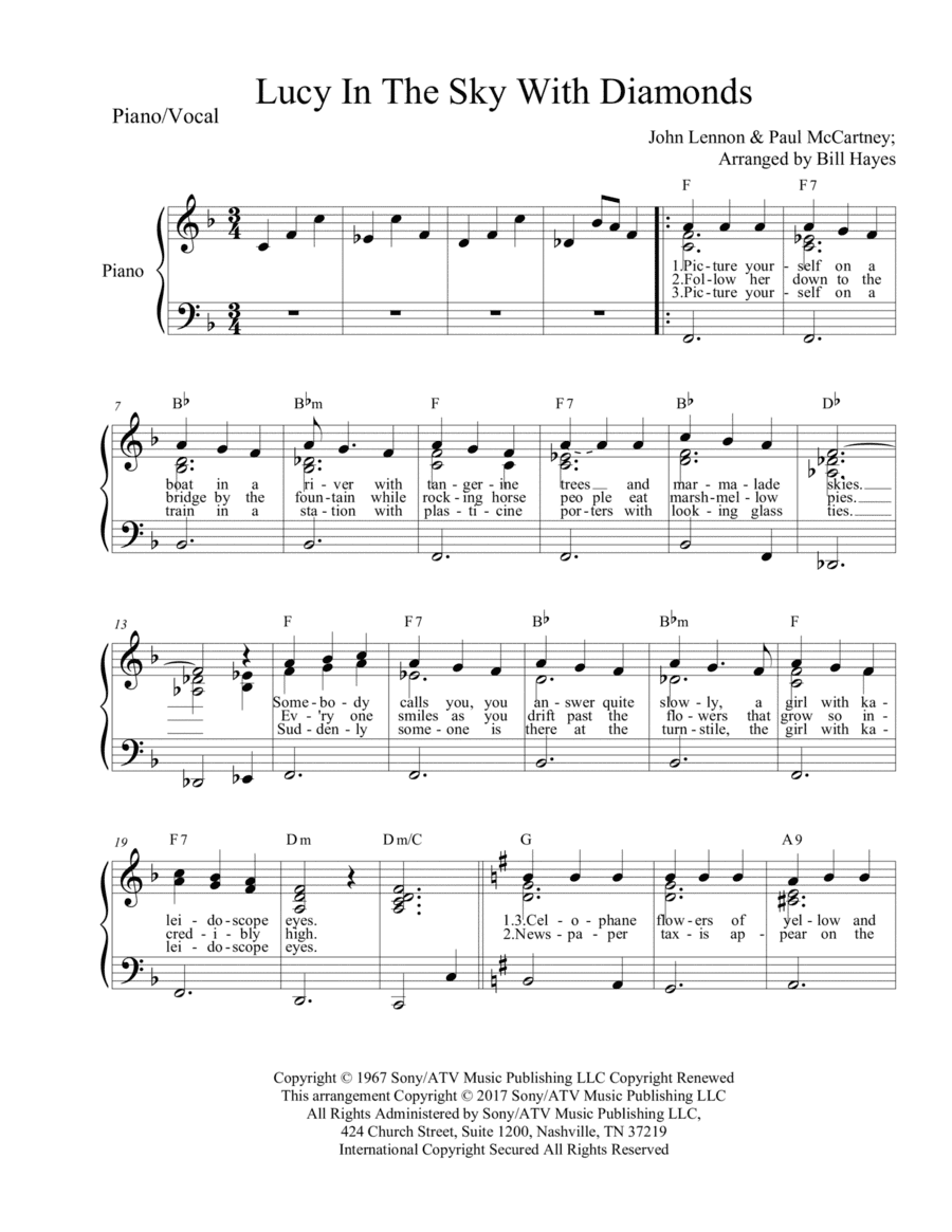 Lucy In The Sky With Diamonds (arr. Bill Hayes)