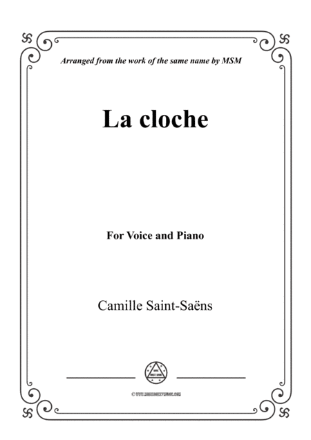 Saint-Saëns-La cloche,for Cello and Piano (arr. MSM)