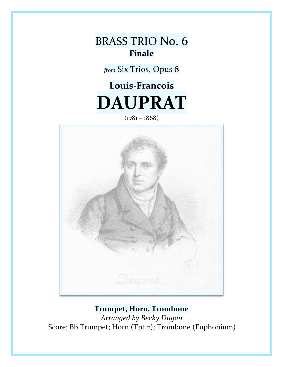 TRIO No. 6, Op. 8: Finale (arr. Becky Dugan)