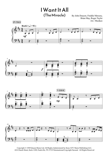 I Want It All (arr. Musikeo)