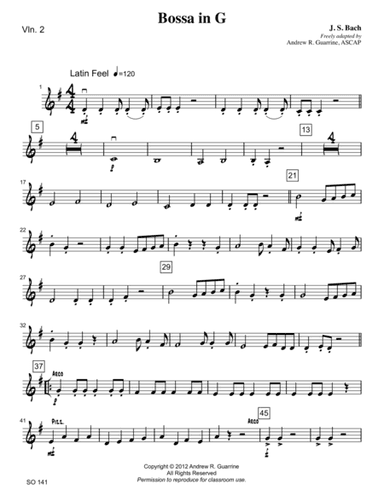 Bossa in G (arr. Freely adapted by Andrew R. Guarrine)