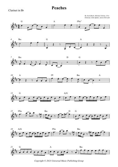 Peaches (arr. Wesley S. SIlva)