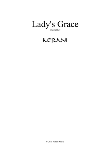 Lady's Grace - (original key)