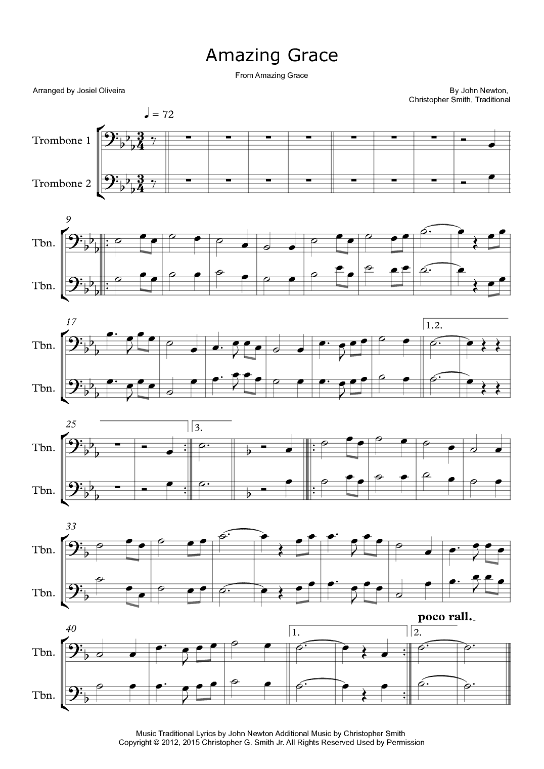 Amazing Grace (arr. Josiel Oliveira)