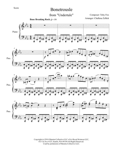 Bonetrousle (from Undertale) (arr. Challena Zellick)