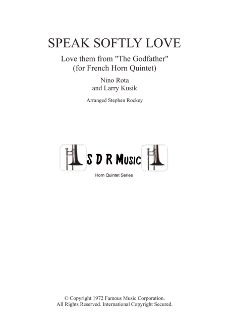Speak Softly Love (arr. Stephen Rockey)
