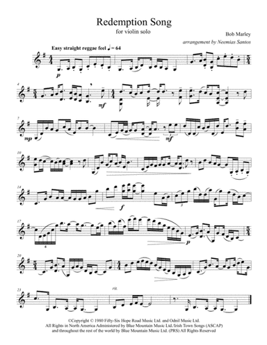Redemption Song (arr. Neemias Silva Santos)