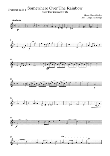 Over The Rainbow (from The Wizard Of Oz) (arr. Diego N. Madariaga)