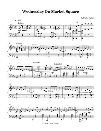 Wednesday On Market Square for solo piano