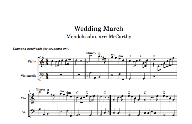 Wedding March (arr. Claire McCarthy)
