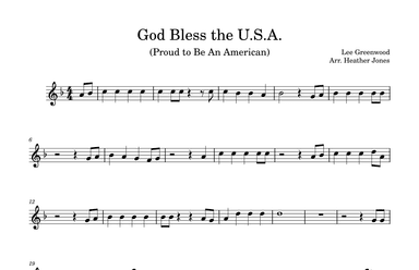 Proud To Be An American (arr. Heather B Jones)
