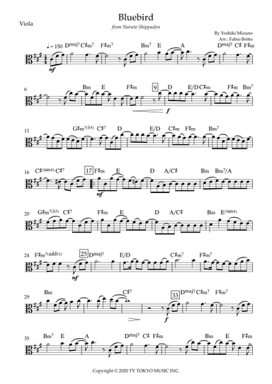 Ikimono Gakari's Blue Bird (arr. Fabio Britto)