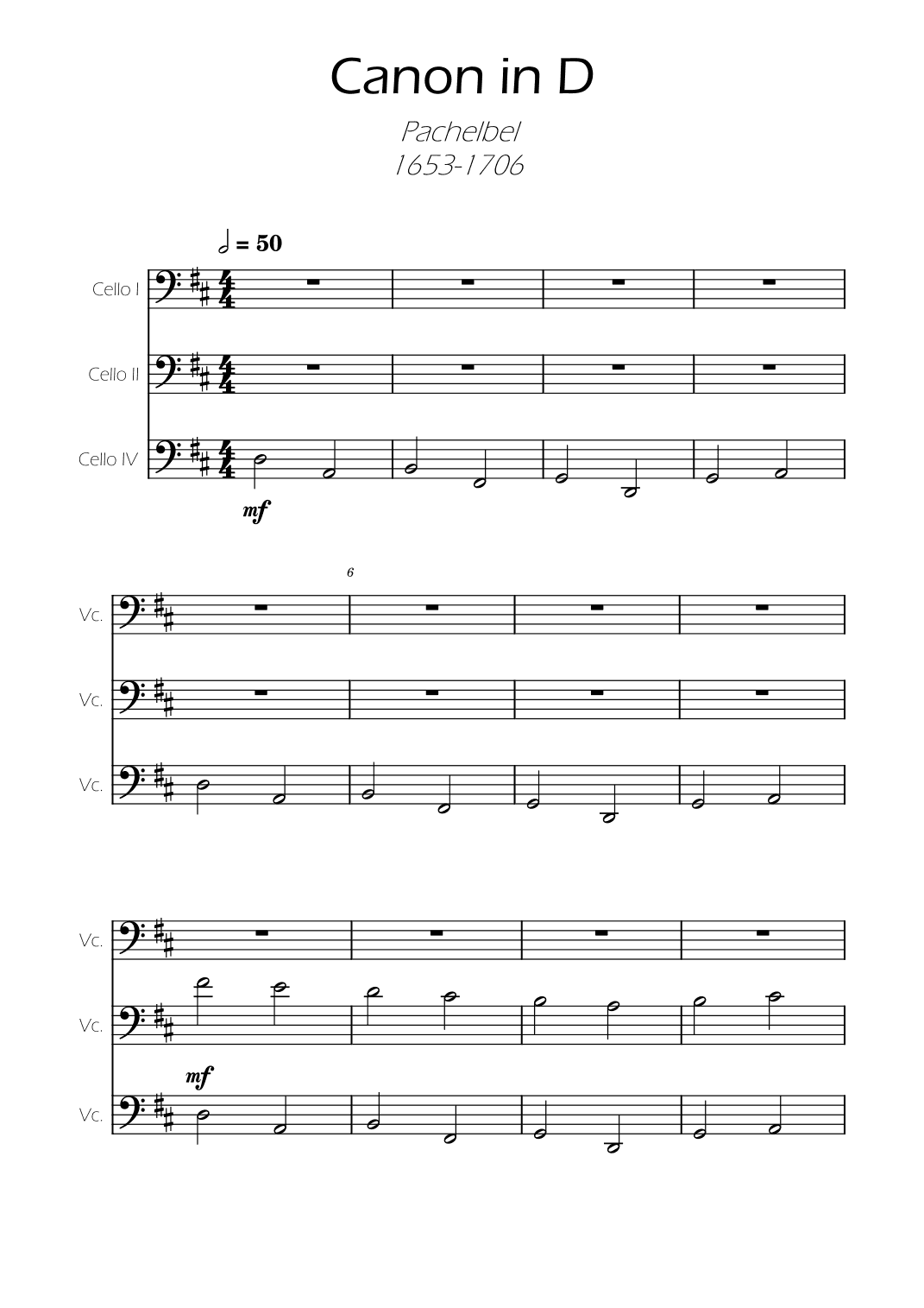 Canon in D - Pachelbel - Cello Trio (arr. Ygor Nunes)