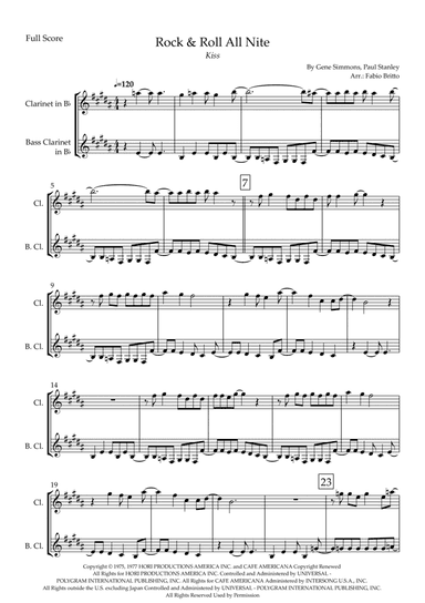 Rock And Roll All Nite (arr. Fabio Britto)