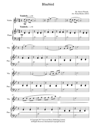 Bluebird (arr. Fiona Hickie)