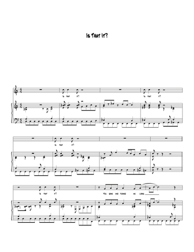 Is That It (arr. Biegler)