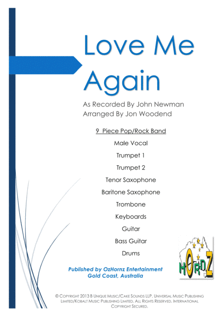 Love Me Again (arr. Jon Woodend)