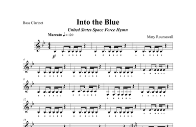 US SPACE FORCE HYMN (Into the Blue) BASS CLARINET PART