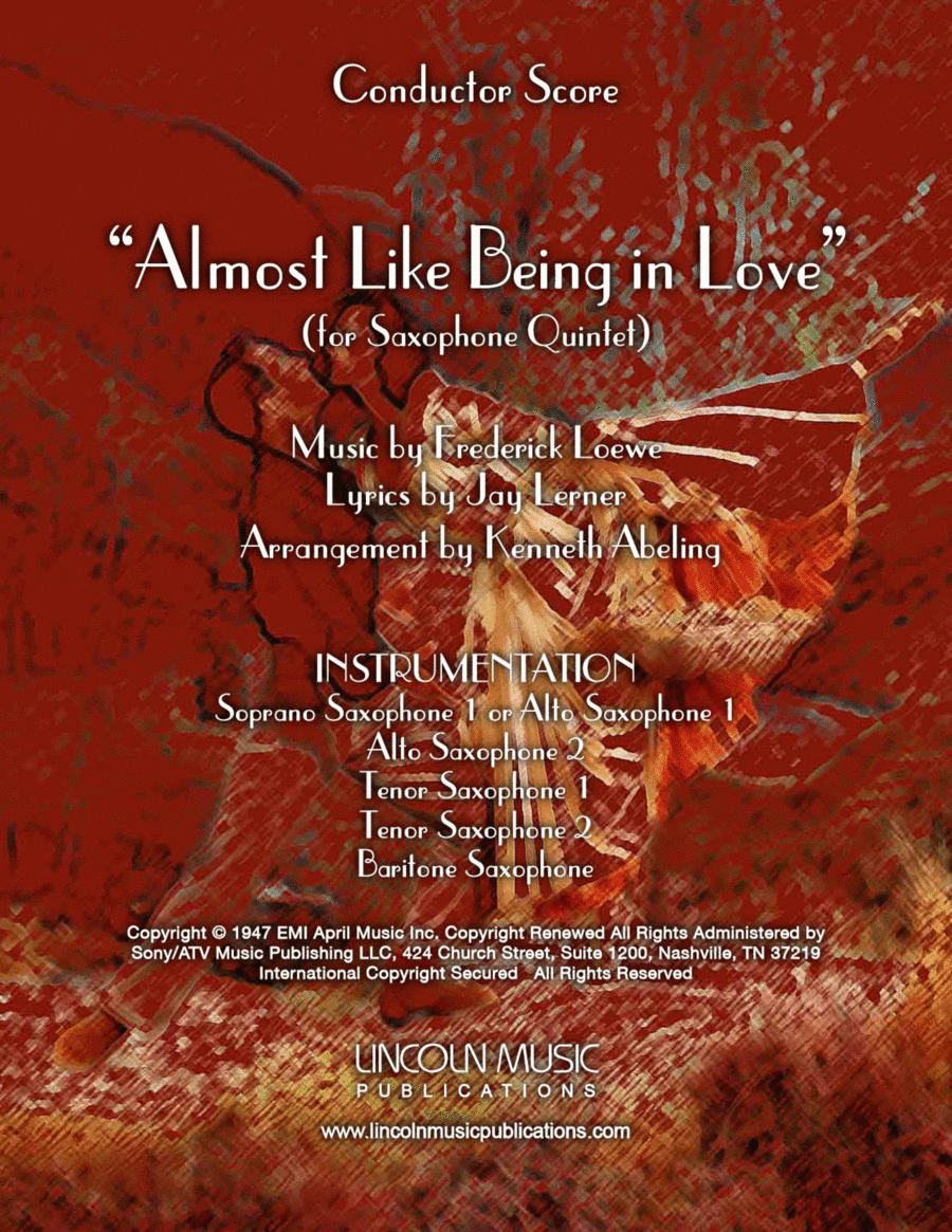 Almost Like Being In Love (arr. Kenneth Abeling)