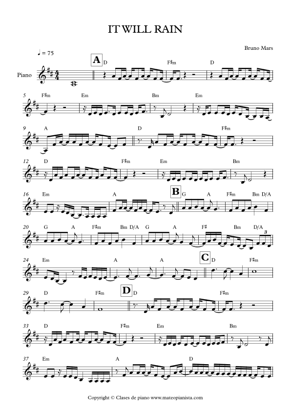 It Will Rain (arr. Mateo Aguilar)