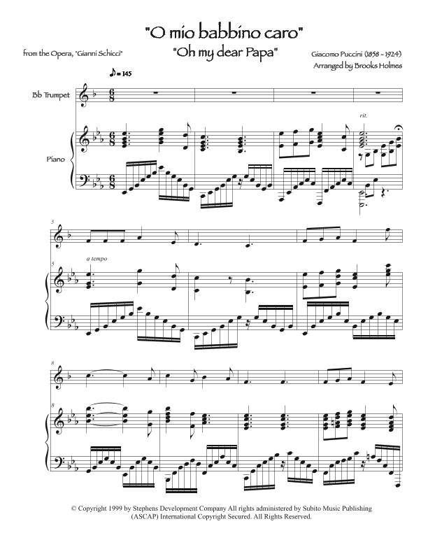 O Mio Babbino Caro (arr. Brooks Holmes)