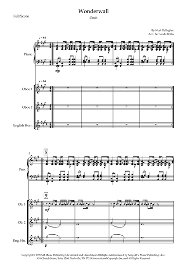 Wonderwall (arr. Fernando Britto)