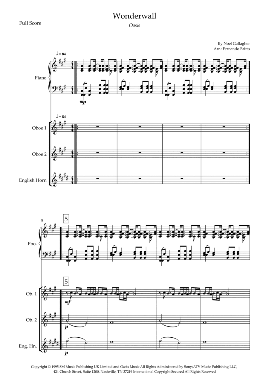 Wonderwall (arr. Fernando Britto)