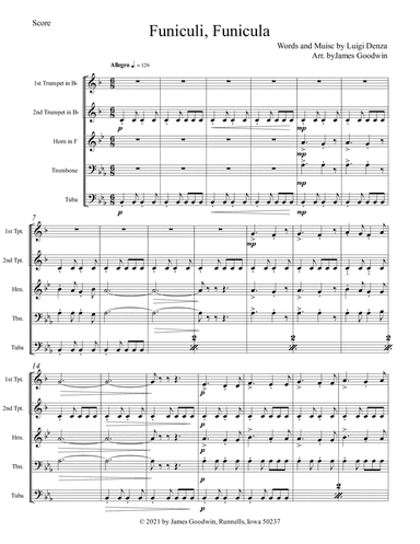 Funiculi, Funicula (arr. James Goodiwn)
