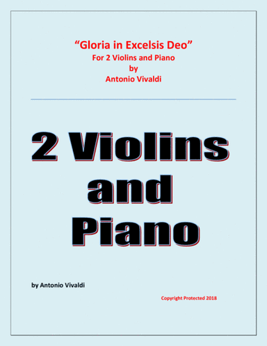 Gloria in Excelsis Deo  - for 2 Violins and Piano (arr. Raymond Fenech)