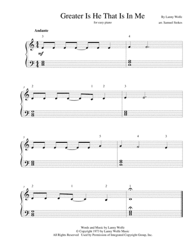 Greater Is He That Is In Me (arr. Samuel Stokes)