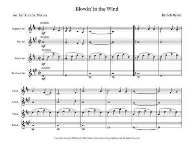 Blowin' In The Wind (arr. Dominic Meccia)