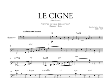 The Swan (Bassoon Solo) - Saint Saens (arr. Pedro Merendi)